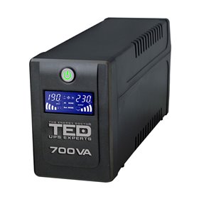 TEDUPS 700VA 400W LCD TED LINE INTERACTIVE CU STABILIZATOR 2 IESIRI SCHUKO