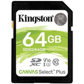 Kingston 64GB SDXC Canvas Select Plus 100R C10 UHS-I U1 V10 EAN: 740617297973